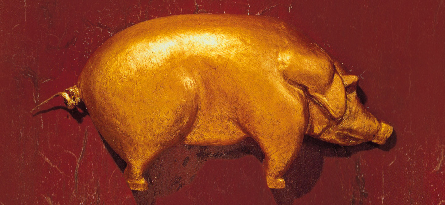 Płaskorzeźba świni